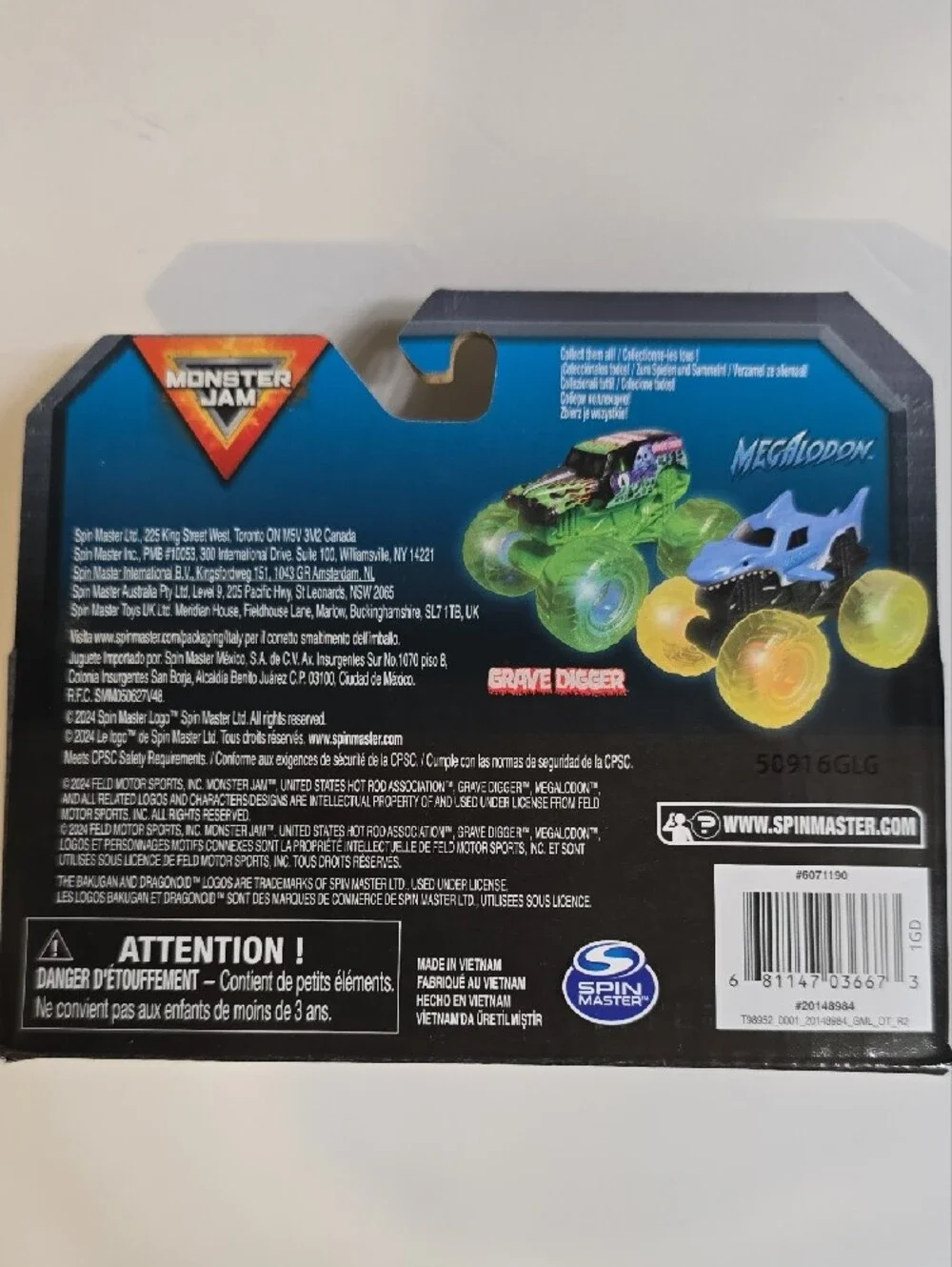 Grave Digger Monster Jam Green Monster Truck Toy
